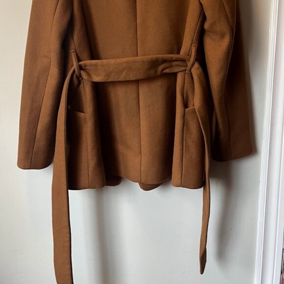 Wilfred wool/cashmere coat with belt. Brown. Size small. - Picture 4 of 10